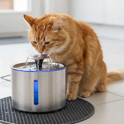 Fontaine à eau pour chat - Plus de gamelles renversées