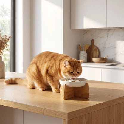 Gamelle anti glouton chat - Blanc
