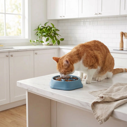 Gamelle anti glouton chat - Bleu