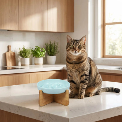 Gamelle anti glouton chat - Vert clair