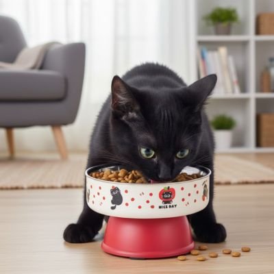 Gamelle chat surélevée design - Beauté et stabilité réunies