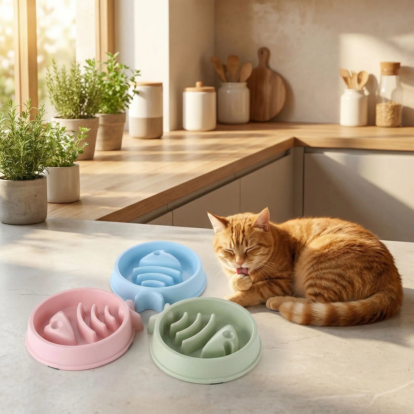 Gamelles anti glouton chat - Caractéristiques
