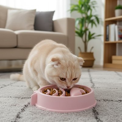 Gamelles anti glouton chat - Pour des moments stressants en repas paisibles et digestes