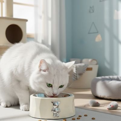 Gamelles anti glouton chat - Répond aux besoins spécifiques de votre animal tout en embellissant votre intérieur