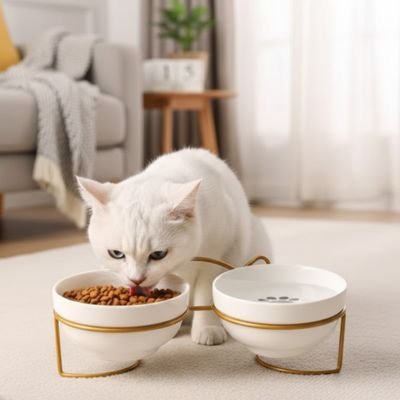 Gamelles pour chat - S'harmonise parfaitement dans votre intérieur