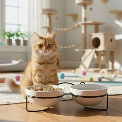 Cat bowls - A natural posture that promotes comfort during meals