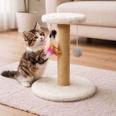 Griffoir à chat - Grattoir, aire de jeu et cocon douillet réunis