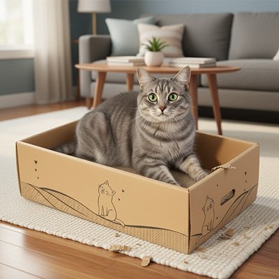 Griffoir chat carton - Votre intérieur reste intact pendant que votre compagnon exprime ses instincts naturels sans culpabilité