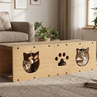 Griffoir maison pour chat - Stimulez la curiosité naturelle de votre compagnon au quotidien