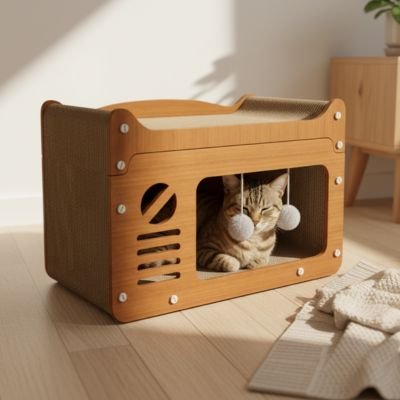 Griffoir maison pour chat - Texture irrésistible pour griffes saines