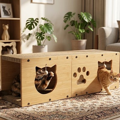 Griffoir maison pour chat - Votre félin retrouve ses marques naturelles sans endommager votre décoration