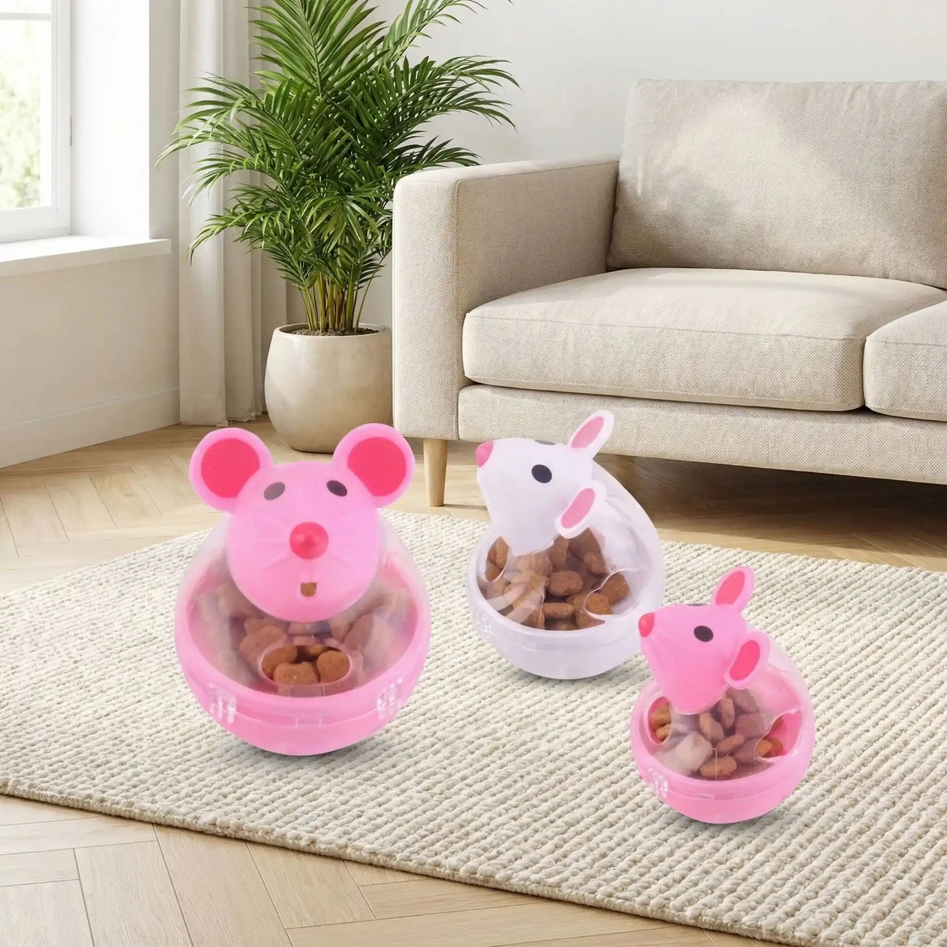 Jouet chat interactif - Rose ou Blanc