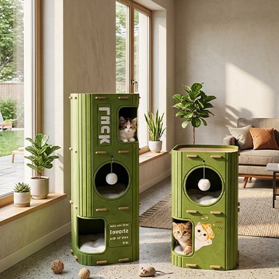 Maison des chats - Place à un espace personnel pour votre compagnon qui s'intègre naturellement dans votre univers