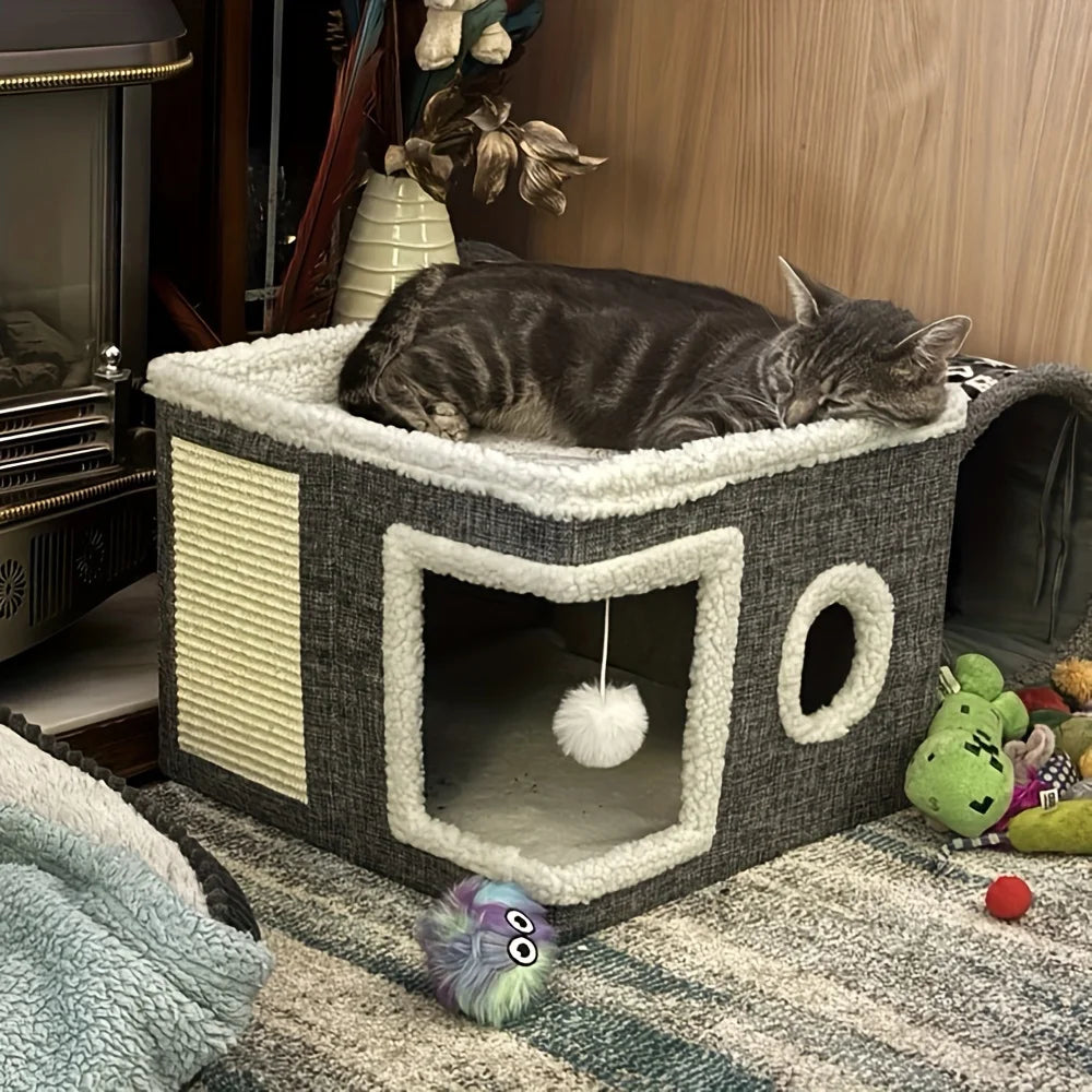 Maison pour chat -  Le cocon douillet qui transforme votre intérieur - GIF