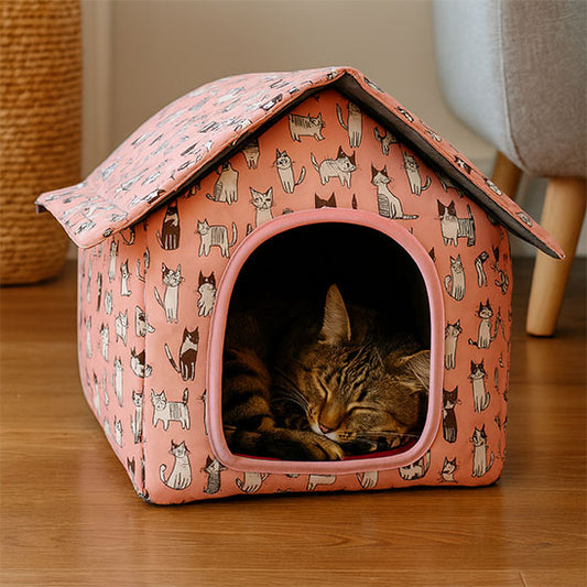 Maison pour chat - Rose