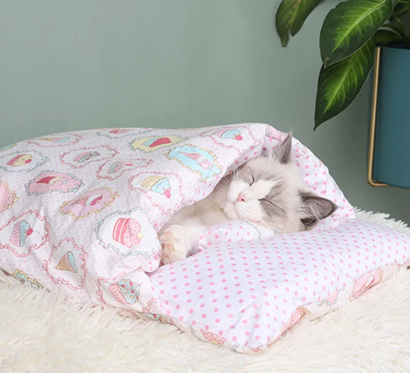 Coussin à chat - Rose glace