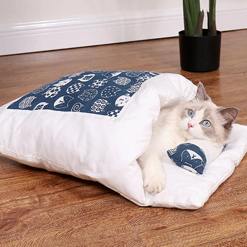 Coussin à chat - Bleu chat