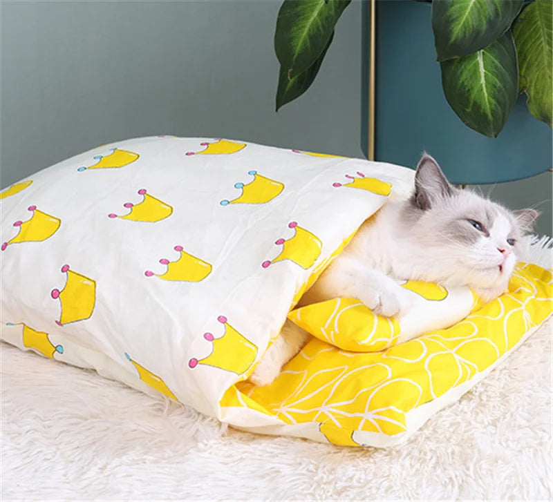 Coussin à chat - Jaune couronne