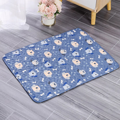 Tapis chat - Bleu chien