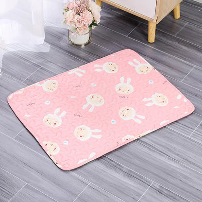 Tapis chat - Rose lapin