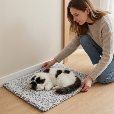 Tapis chauffant pour chaton - Stabilité et propreté sans effort