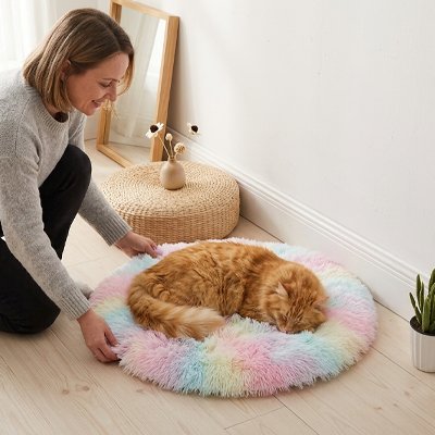 Tapis chauffant pour chaton - Ultra-doux qui imite la fourrure maternelle