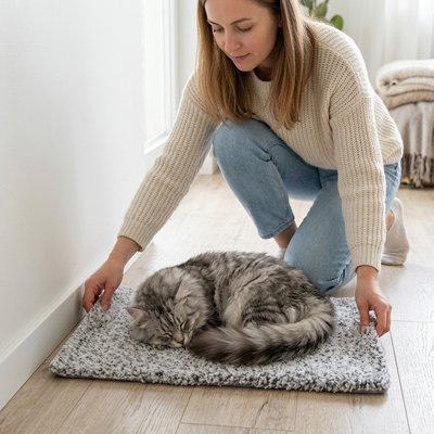 Tapis chauffant pour chaton - Une surface apaisante pour des nuits réparatrices