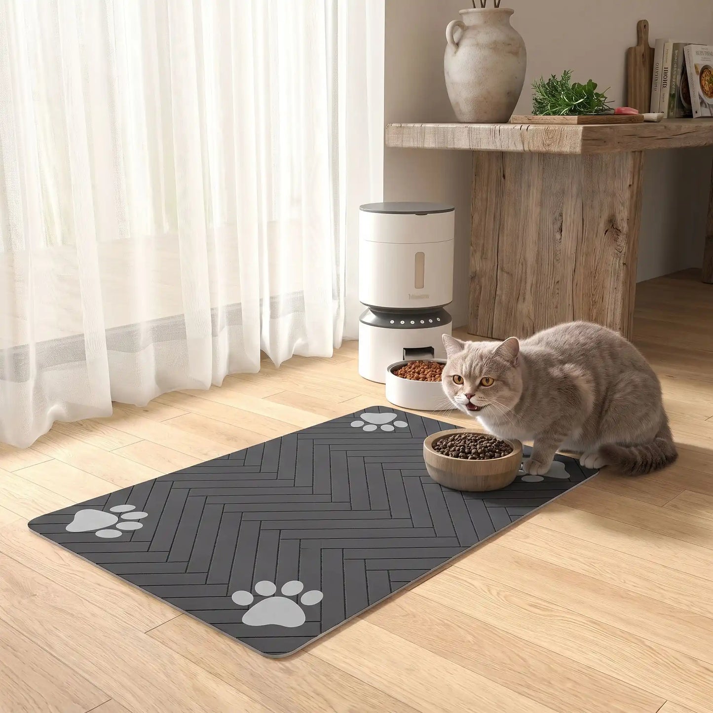 Tapis gamelle chat - Votre maison retrouve enfin sérénité et propreté