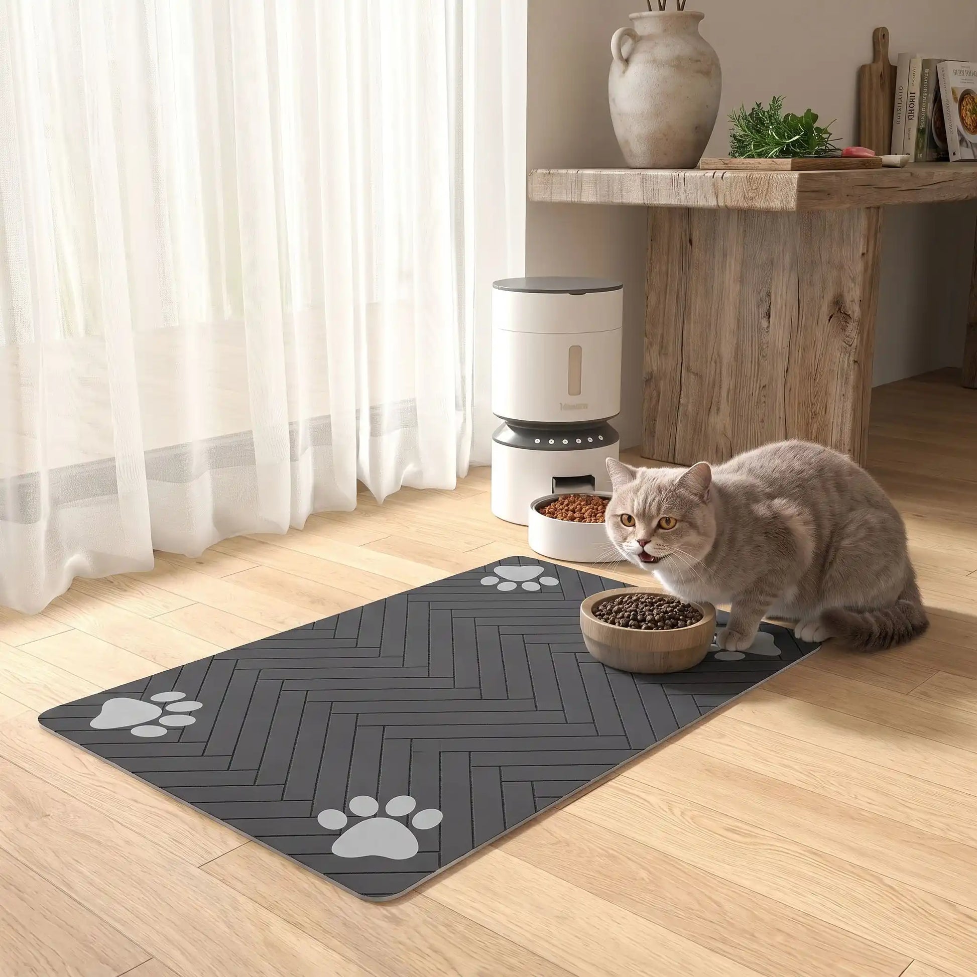 Tapis gamelle chat - Votre maison retrouve enfin sérénité et propreté