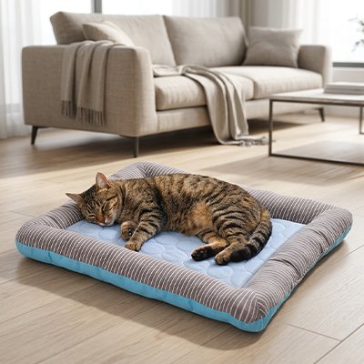 Tapis rafraichissant chat - Bien-être félin et élégance dans votre intérieur