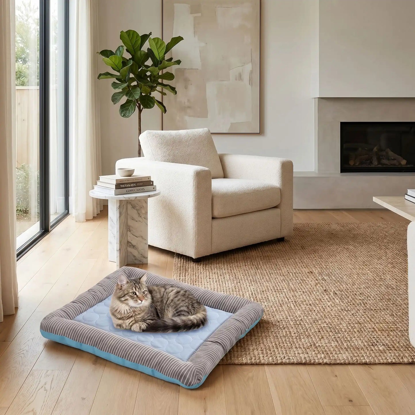Tapis rafraichissant chat - Bien-être félin et élégance dans votre intérieur