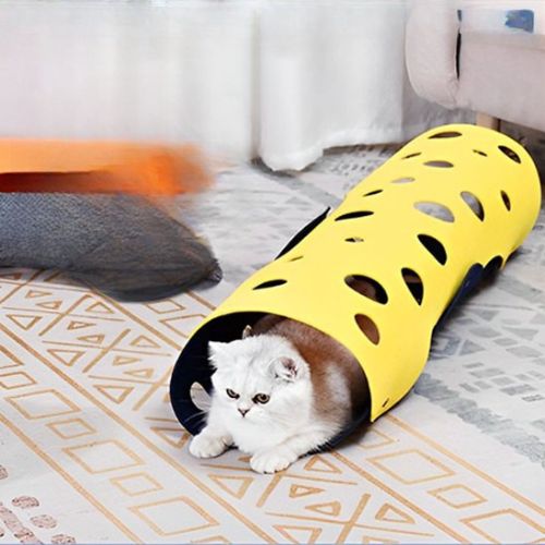 Tunnel pour chat - Jaune