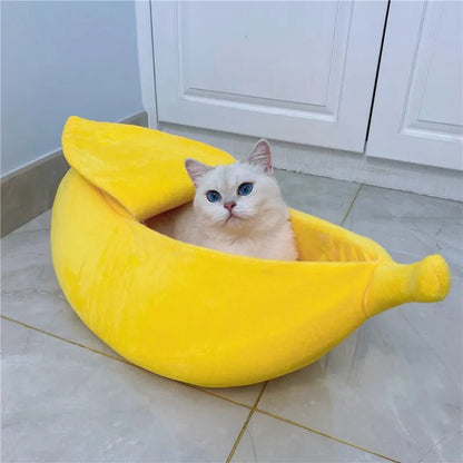 Panier chat - Coin unique - BANANACHAT™ - Panier chat en forme de banane - CHATS