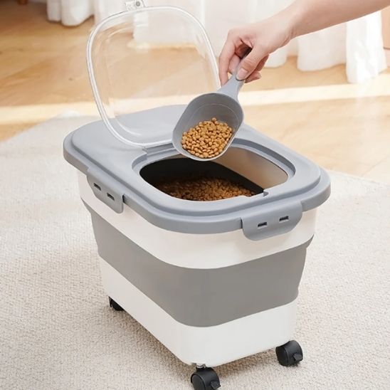 Boite à croquettes pour chat - BOITACROQUETTEPOURCHAT™ - CHATS - Gris