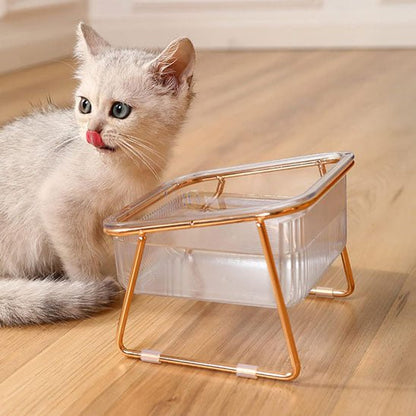Gamelle chat surélevée - TRANSPARENTPOURCHAT™ - CHATS