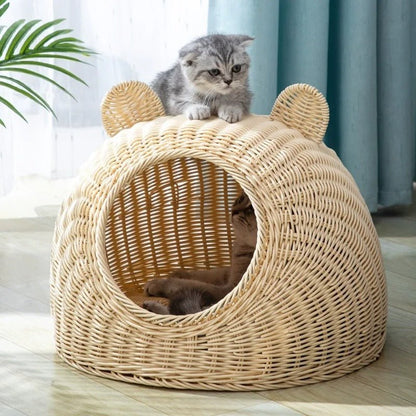Panier en osier pour chat - INTERIEURACHAT™ - CHATS