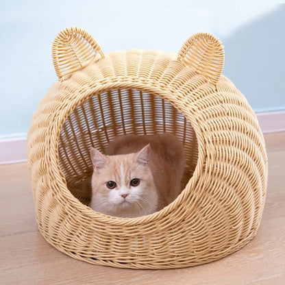 Panier en osier pour chat - INTERIEURACHAT™ - CHATS