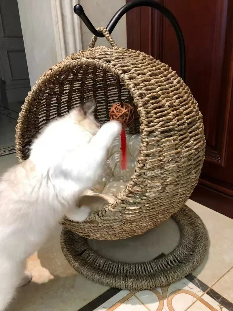 Panier en osier pour chat - NIDETEPOURCHAT™ - CHATS