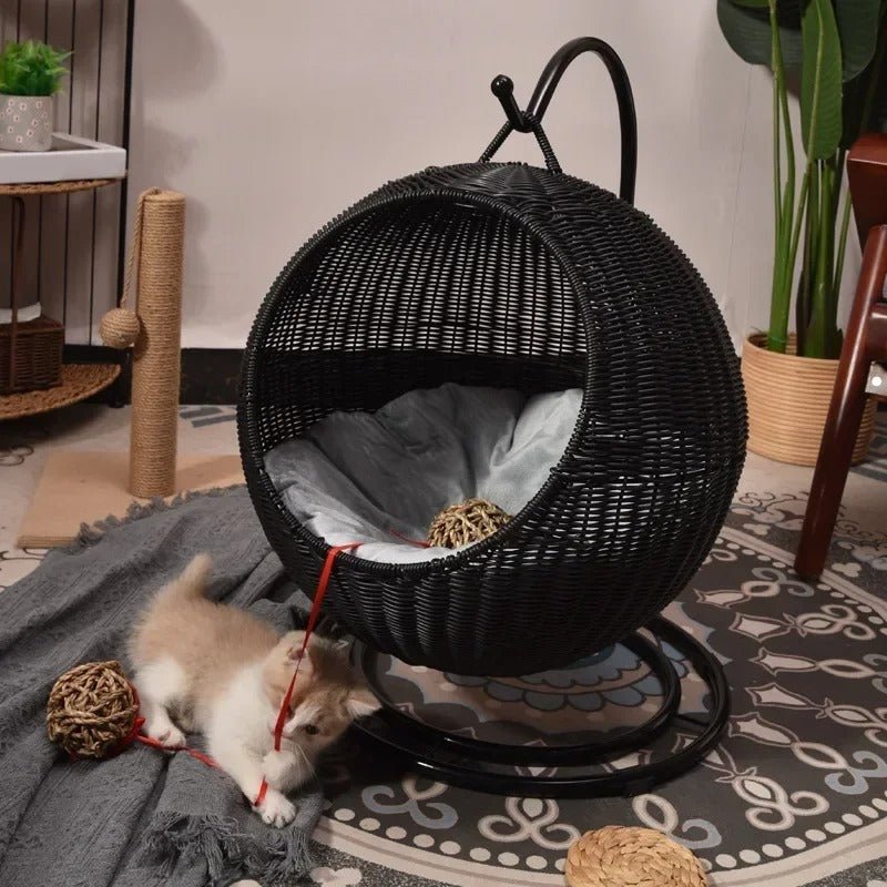 Panier en osier pour chat - NIDETEPOURCHAT™ - CHATS