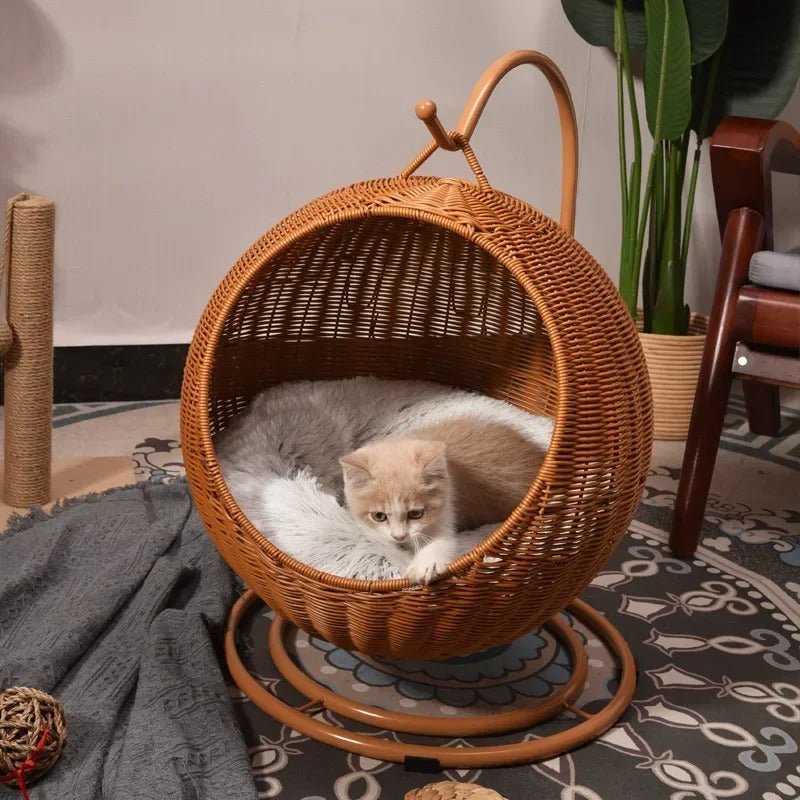 Panier en osier pour chat - NIDETEPOURCHAT™ - CHATS