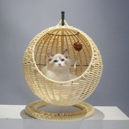 Panier en osier pour chat - NIDETEPOURCHAT™ - CHATS