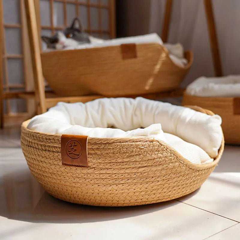 Panier en osier pour chat - SOFACHAT™ - CHATS