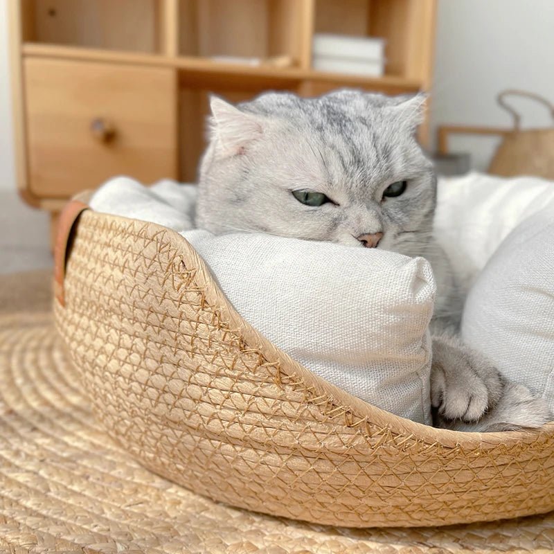 Panier en osier pour chat - SOFACHAT™ - CHATS