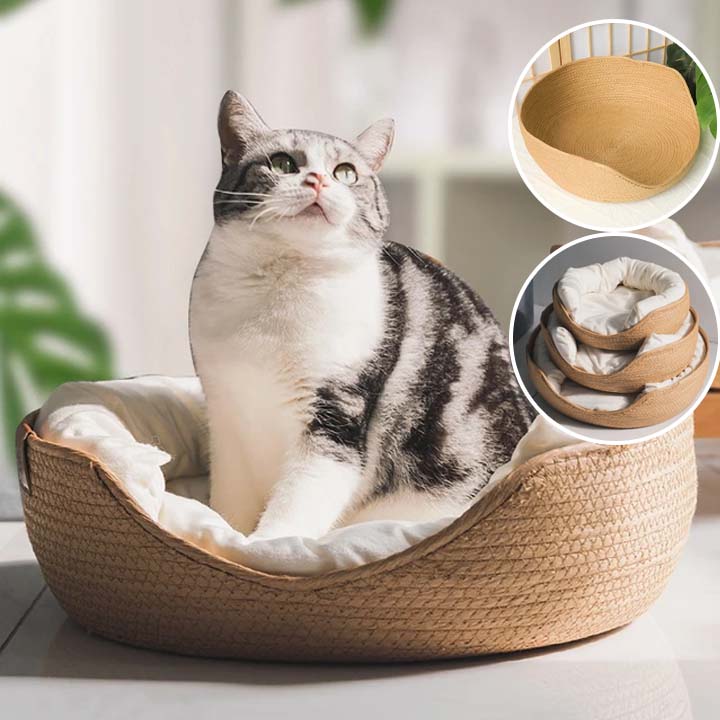 Panier en osier pour chat - SOFACHAT™ - CHATS